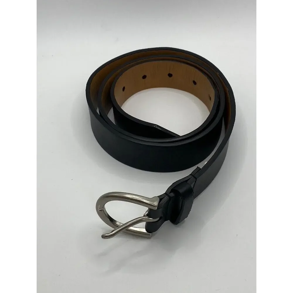CHAPS Boy's Black Faux-Leather Single-Prong Belt SZ M(8-10)